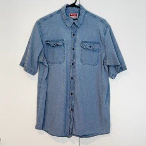 Wrangler SS button down - M - Denim